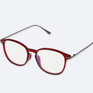 Uniqlo red retro glasses